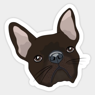 Brown French Bulldog Sticker